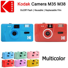 Load image into Gallery viewer, Original Kodak Film 35mm Camera with Flash Wind and Rewind Non-Disposable Retro Roll Cameras M35 M38 Manual Reusable Mini Gift
