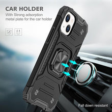 Load image into Gallery viewer, Magnetic Metal Ring Stand Holder Phone Case Cover For iPhone 11 12 13 14 Pro Max Xs XR X 8 7 6 6s Plus Rotating Ring Kickstand Fit Magnetic Car Mount Heavy Duty Dual Layer Shockproof Phone Case
