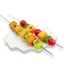 Load image into Gallery viewer, 10-20Pcs Stainless Steel Barbecue Skewer Reusable BBQ Skewers Kebab Iron Stick For Outdoor Camping Picnic Tools Cooking Tools Stainless Steel Barbecue Skewers  Durable and Reusable Metal Skewers
