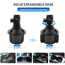 Load image into Gallery viewer, ABS Material Waterproof Car Cup Holder Mount for Tablets and Phones, Heavy Duty Expandable Base for Auto Vehicles
