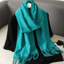 Load image into Gallery viewer, 62-Color Winter Cashmere Scarf – Warm Tassel Pashmina Wrap for Women
