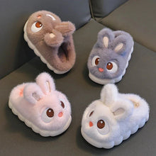 Load image into Gallery viewer, 2024 New Cute Rabbit Children's Cartoon Winter Slippers Comfortable Warm House Shoes Boys Girls Indoor Home Fluffy Slippers
