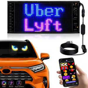 Bluetooth APP Waterproof USB 5V Flexible Addressable RGB Pattern Graffiti Scrolling Text Animation Matrix Pixel Display Car Shop