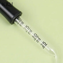 Load image into Gallery viewer, 5pcs Glass Scale Dropper Rubber Head Scale Pipette Dropper Essential Oil Bottle Straw Multi-purpose Droppers for School Home
