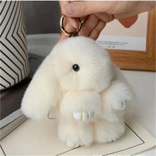 Load image into Gallery viewer, 15cm Rabbit Fur Keychain – Cute Bag &amp; Car Pendant Accessory for Women
