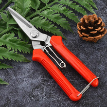 Load image into Gallery viewer, 190mm Straight Head Pruning Shears Non-slip HandleStainless Steel Outils Manuels Household Bonsai Garden Scissors Pruing Shear
