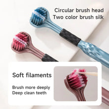 Load image into Gallery viewer, 3-Sided Toothbrush for Comprehensive Cleaning | Ideal Angle Design | Raised Tongue Coating Brush | 2-Pack | Soft Bristles for Ge
