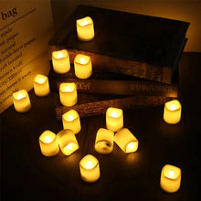Load image into Gallery viewer, Flickering LED Ivory Electronic Candle, Flameless Tealight Candle, Battery Operated LED Tealight Candle, Ideal for Weddings, Tab
