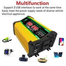 Load image into Gallery viewer, 4000W Vehicle Smart Inverter Dual LCD Display 12V To 220V/110V Intelligent Power Inverter Digital Power Inverter for RV Caravan
