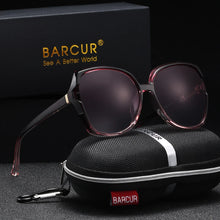 Load image into Gallery viewer, BARCUR Oversized Square Polarized Sunglasses for Women – Fashion Gradient Lens Summer Eyewear with UV400 Protection – Lightweight PC Comfortable Frame Trendy Street Style Shades for Summer Shopping Beach &amp; Travel
