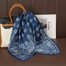 Load image into Gallery viewer, Luxury Satin Silk Square Scarf – Shawl, Hijab &amp; Fashion Wrap 2023
