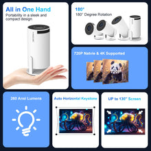 Load image into Gallery viewer, Transpeed 4K Wifi6 HY300 Pro Projector
