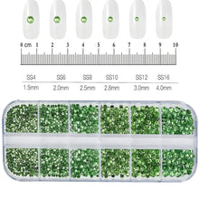Load image into Gallery viewer, 100/50cm Luxury Crystal Chain Nail Charms - 1.5/2mm Clear &amp; AB Diamond Nail Art Decoration
