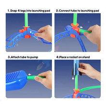 Load image into Gallery viewer, Kids Outdoor Rocket Foot Pump Outdoor Air Pressing Soaring Rocket Suit Jumps Air Powered Rocket Launcher Game Children Toy Gifts
