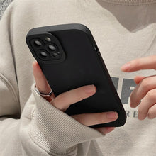Load image into Gallery viewer, High-end Black Shockproof Silicone Phone Case For iPhone 13 12 Pro 11 Pro Max For Men Protect Lens Cover Compatible with iPhone Silicone Rubber Case Comfortable Grip

