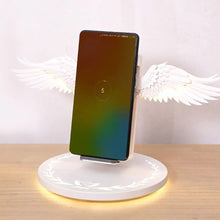 Load image into Gallery viewer, Creative Angel Wings Wireless Charger QI Wireless Charger 10W Fast Charge Vertical Mobile Phone Wireless Charger
