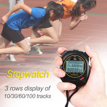 Load image into Gallery viewer, Professional Handheld Digital Stopwatch Timer Outdoor Sports Training Timer Chronograph Stop Watch 0.01s Precision Timer Tools
