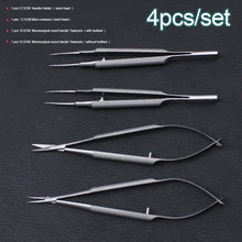 Load image into Gallery viewer, New Microsurgical instruments 12.5cm scissors+Needle holders +tweezers stainless steel surgical tool
