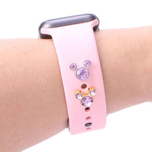 Load image into Gallery viewer, 1pcs Purple Cute Rhinestone Watch Band Charms Decoration Ring for Apple Watch Bands Accessory Jewelry
