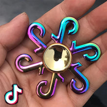 Load image into Gallery viewer, Metal Rainbow Fidget Spinner – Colorful EDC Hand Spinner Toy for Kids &amp; Adults | Anti-Anxiety Stress Relief Finger Spinner Gift
