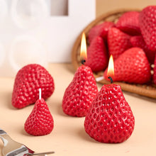 Load image into Gallery viewer, 3D Strawberry Aromatherapy Candle Silicone Mold DIY Handmade Romantic Scented for Valentine's Day Party Home Decor Birthday Gift
