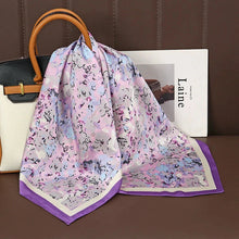 Load image into Gallery viewer, Luxury Satin Silk Square Scarf – Shawl, Hijab &amp; Fashion Wrap 2023

