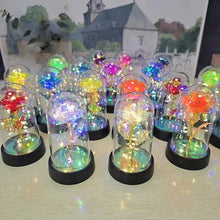 Load image into Gallery viewer, Artificial Rose Flowers Valentines Day Gift for Girlfriend Eternal Rose LED Light Foil Flower Wedding Decor Christmas Gifts
