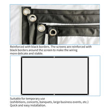 Load image into Gallery viewer, 16:9 Portable Projector Screen Simple Projector Curtain 72/84/100/120/150 inch HD Display Screen Home Cinema Theater Movie Home
