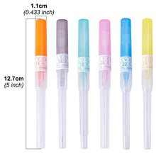 Load image into Gallery viewer, 1-50PCS Sterile Piercing Needle Disposable I.V. Catheter Cannula Ear Nose Septum Navel PIERC Needles Set 14G 16G 18G 20G 22G 24G
