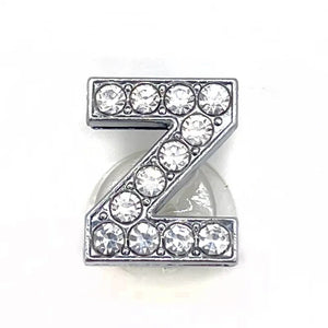 1pcs Metal Shoes Charms Accessories Garden Rhinestones Letters Shoe Decorations Diy Charm For Crocs Pins Chain X-mas Women Gifts