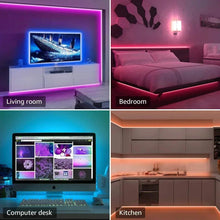 Load image into Gallery viewer, RGB LED Strip Light SMD 5050 USB Remote&amp;APP Control Bluetooth Flexible Tape Diode Ribbon for TV Backdrop Living Room Bedroom
