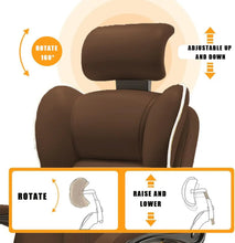 Load image into Gallery viewer, Executive Office Chair with Foot Rest High Back Office Chair Computer Gaming Chairs Big and Tall PU Leather Office Brown
