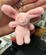 Load image into Gallery viewer, Cute Cartoon Rabbit Plush Keychain – Pompom Bag &amp; Phone Pendant
