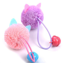 Load image into Gallery viewer, 4pcs/lot Plush Mouse Cat Toy Cute Bell Mice Funny Cat Toys Cute Plush Teeth Cleaning Balls Chewing Soft Molar Toy Faux Pet Toy Colorful Plush Mouse Head with Bell Rope Cat Toy Interactive Cat Toy
