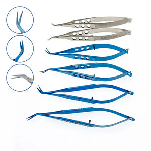 Ophthalmic  Titanium Castroviejo Corneal Scissors Left/Right Ophthalmic Surgical Instrument