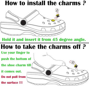 1pcs Metal Shoes Charms Accessories Garden Rhinestones Letters Shoe Decorations Diy Charm For Crocs Pins Chain X-mas Women Gifts