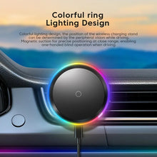 Load image into Gallery viewer, Essager RGB Magnetic Car Phone Holder Qi 15W Wireless Charger Car For iPhone 14 13 Pro Max Samsung Phone Holder Stand
