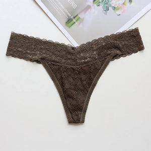 Voplidia Netherlands T-back Women's Panties Sexy Lace Thongs and G Strings Pink Female Seamless Lace Lingerie Underwear PM035