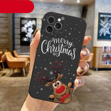 Load image into Gallery viewer, Christmas Pattern Design Red Silicone Phone Cover Anti-Scratch Soft Slim Bumper Shockproof Protective Case Shockproof Phone Case For iPhone 13 14 Pro Max Merry Christmas Candy Silicone Bumper Cover
