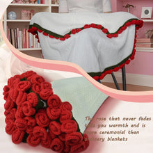 Load image into Gallery viewer, 1pcs Finished Flower Bouquet Blanket Soft and Lightweight Knitted Throw Blankets for Birthday Wedding Valentine’s Day Home Decor
