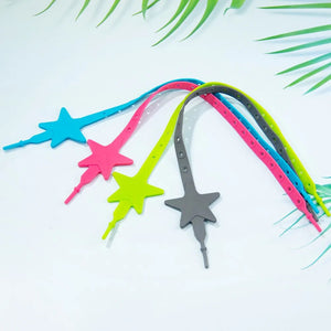 Baby Stroller Hook Silicone Star Pacifier Chain Non-toxic Teether Strap Kids Toy Holder Stroller Organizer Stroller Accessories