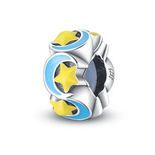 Load image into Gallery viewer, 100% 925 Sterling Silver Rainbow Zircon Butterfly Dragon Silicone Stopper Charms - Colorful Beads for DIY Bracelets, Customizable Jewelry for All Occasions

