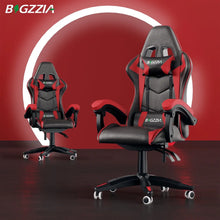 Load image into Gallery viewer, Gaming Chair PU Leather Office Chair, Reclining Racing Game Chair Back and Seat Height Adjustable Swivel Recliner
