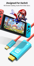 Load image into Gallery viewer, USB C to HDMI Adapter Charger Cable for Switch Type C to HDMI Line Laptop iPhone15 MacBook Huawei Xiaomi Dock Accessories Gift
