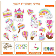 Load image into Gallery viewer, Children's Unicorn Diamond Painting Kit - DIY Keychain Sticker Art for Girls

