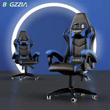 Load image into Gallery viewer, Gaming Chair PU Leather Office Chair, Reclining Racing Game Chair Back and Seat Height Adjustable Swivel Recliner
