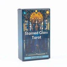 Load image into Gallery viewer, Stained Glass Tarot Card Deck – 78 Cards for Family &amp; Divination
