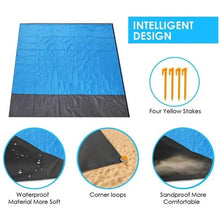Load image into Gallery viewer, Waterproof Pocket Beach Mat – Lightweight Folding Outdoor Blanket for Camping &amp; Picnics
