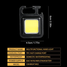 Load image into Gallery viewer, Super Bright MINI COB Keychain Flashlight Charging Lamp Camping Lights with Magnet 3 Lighting Modes for Camping Home
