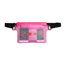 Load image into Gallery viewer, Waterproof Waist Bag Screen Touchable Phone Bag With Adjustable Belt 3 Layers High Waterproof Sealing Swimming Bag Large Size Transparent Underwater Protection Bag For iPhone Mobile Phone Pouch
